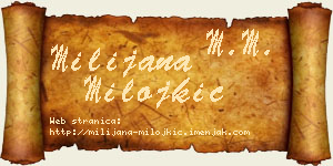 Milijana Milojkić vizit kartica